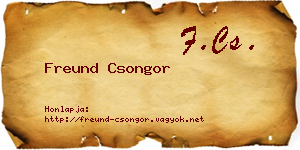 Freund Csongor névjegykártya